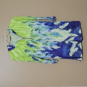 Boho Chic half zip front light hoodie, size M, 21 in pit/pit, great condition